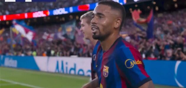 جابرييل جيسوس يضاعف الفارق: هدف ثاني يرسخ برشلونة على خيتافي في كامب نو