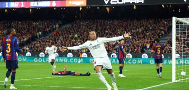 مبابي يضرب في اللحظة الحاسمة: هدف ثانٍ يرفع ريال مدريد على برشلونة في الكلاسيكو